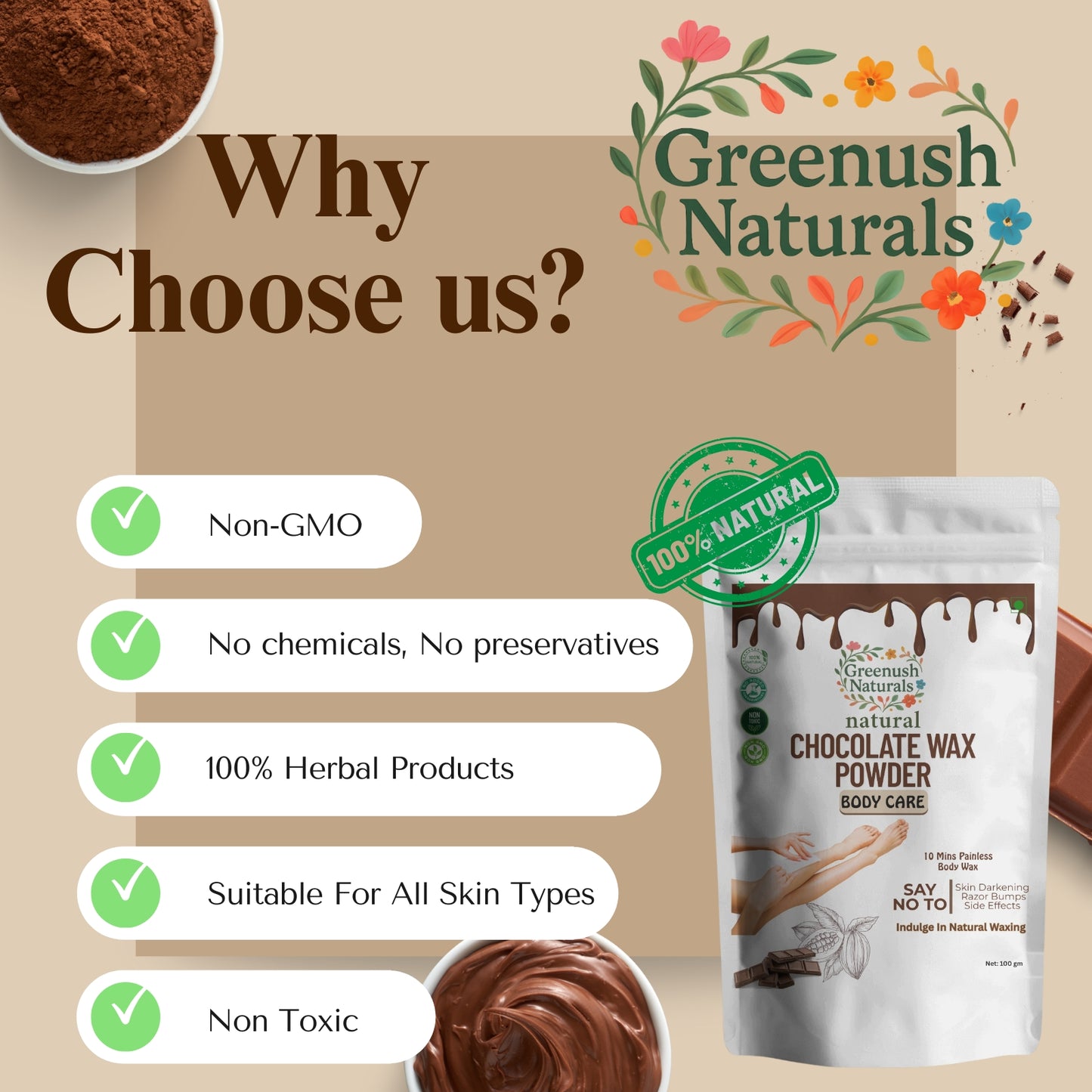 Chocolate Wax powder