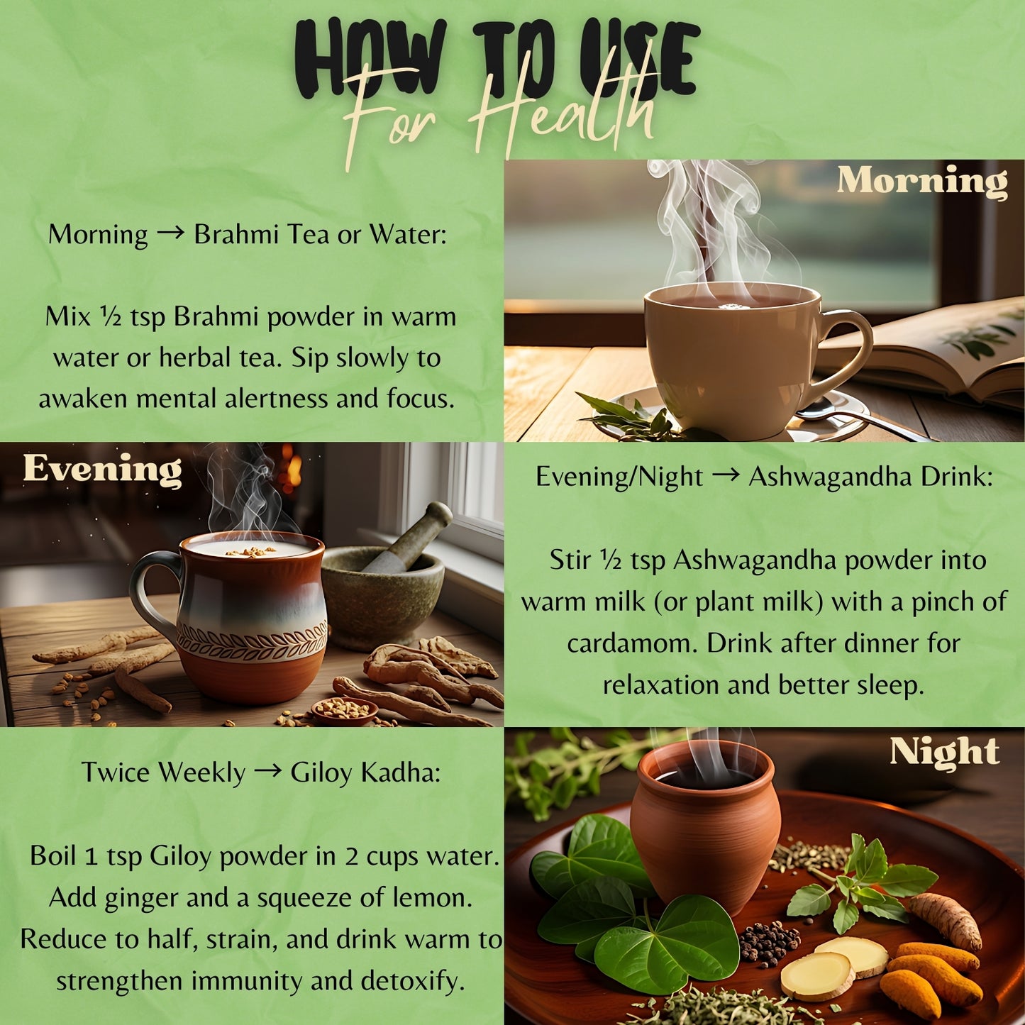 Daily Wellness Trio (Giloy, Brahmi and Ashwagandha)