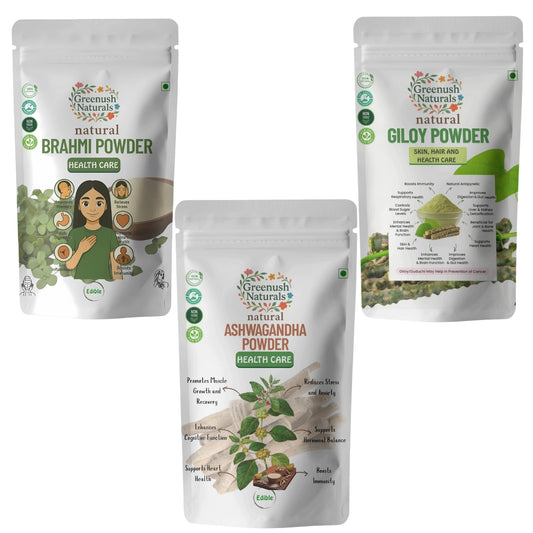 Daily Wellness Trio (Giloy, Brahmi and Ashwagandha)